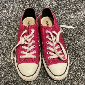 Converse Pink Glitter Sneakers